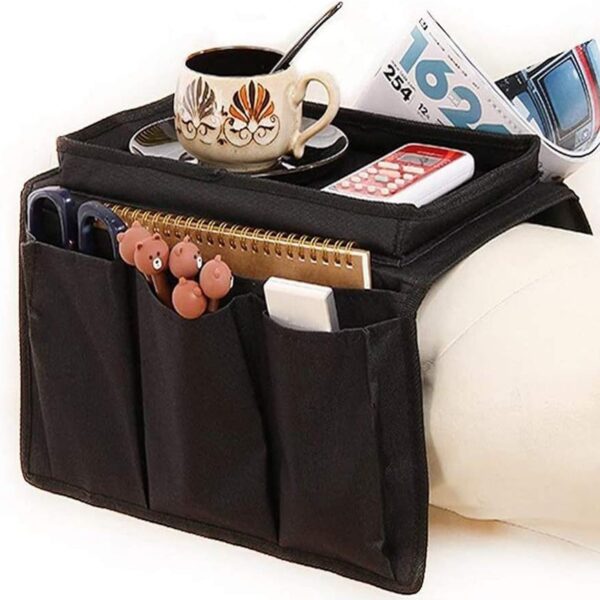 Black Sofa Armrest Organizer