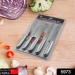 Big Size Professional Sharp Durable Quality Pack of 5 Kitchen Knives Set (5 Pc Set) - With Dupatta by Nari Haat, Indi...