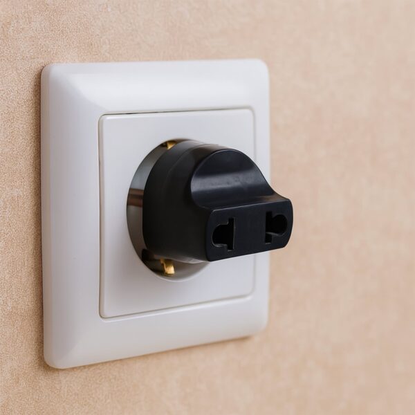 2 Pin 4 Amp Plug Converter, Plug Adapter With Color Box (1 Pc ) - Front View by Nari Haat, Indian ethnic wear, women ...