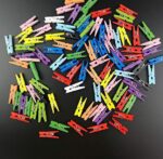 Wooden Clips for Photo Hanging & Home Decoration Pin Clips (Pack of 50) - Full Detail by Nari Haat, Indian ethnic wea...