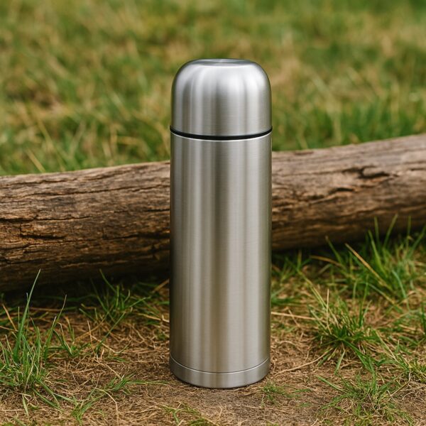 Vacuum Flask Without Cover, 18/8 Stainless Steel | Hot and Cold Water Bottle with Push-Down Lid | Double Walled Stain...