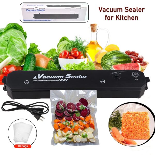 Vacuum Sealer Machine 10 Bags, Automatic Hands-Free, Smart Food Preservation (1 Set) - Front View by Nari Haat, India...