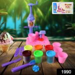 Scoop Play Set, Color Dough for Kids Play Toys, Ice Cream Maker Machine (36 Pcs Set) - With Dupatta by Nari Haat, Ind...