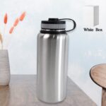 Stainless Steel Double Wall Vacuum-Insulated Drink Water Bottle (1000 ML / Mix Color) - Closeup Embroidery by Nari Ha...