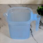 Plastic Square Transparent  Bath Water Mug (1 Pc / 1000 ML / Mix Color) - Neckline Detail by Nari Haat, Indian ethnic...