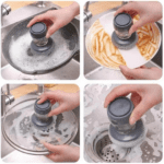 Handheld Soap Dispenser with Scrub (1 Set) - Neckline Detail by Nari Haat, Indian ethnic wear, women clothing, design...