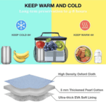 Lunch Box Bag for Women Men Insulated Lunch Bag With Zipper (1 Pc) - Sleeve Design by Nari Haat, Indian ethnic wear, ...