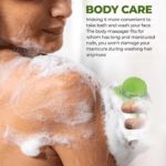 SILICONE MASSAGE BATH BODY BRUSH WITH SHAMPOO DISPENSER, SCRUBBER - Closeup Embroidery by Nari Haat, Indian ethnic we...