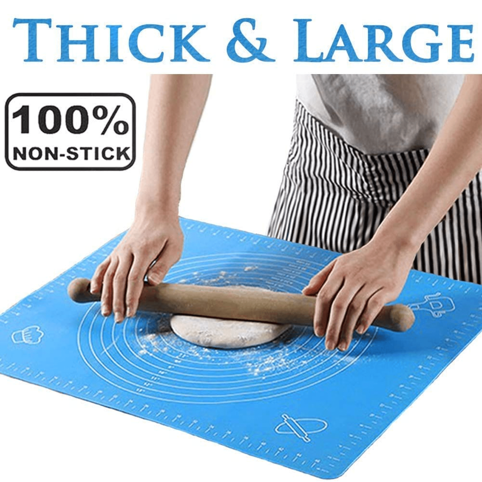 14682.png Silicone baking mat for roti and fondant with measurements