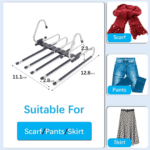 Adjustable Trouser Pants Hanger Organizer - Closeup Embroidery by Nari Haat, Indian ethnic wear, women clothing, desi...