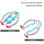 Muscle Massage Roller for Leg Soreness & Relaxation (5 Wheels, 1 Pc) - Back View by Nari Haat, Indian ethnic wear, wo...