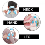 Muscle Massage Roller for Leg Soreness & Relaxation (5 Wheels, 1 Pc) - Closeup Embroidery by Nari Haat, Indian ethnic...