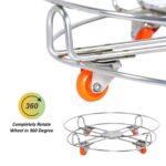 Stainless Steel Gas Cylinder Trolley Wheels LPG Cylinder Roller Stand Movable Trolley - Fabric Detail by Nari Haat, I...