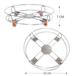 Stainless Steel Gas Cylinder Trolley Wheels LPG Cylinder Roller Stand Movable Trolley - Sleeve Design by Nari Haat, I...