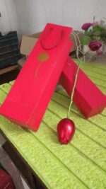 Metal Red Rose Couple Jewelry Box-Fancy Jewelry Box (1 Pc) - Full Detail by Nari Haat, Indian ethnic wear, women clot...