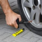 Tyre Puncture Repair Kit with 3 Seal Strips (5 Pcs Set) - Front View by Nari Haat, Indian ethnic wear, women clothing...