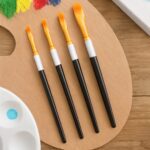 Premium Paint Brushes, Watercolor Acrylic Paint Brushes (4 Pcs Set) - Front View by Nari Haat, Indian ethnic wear, wo...