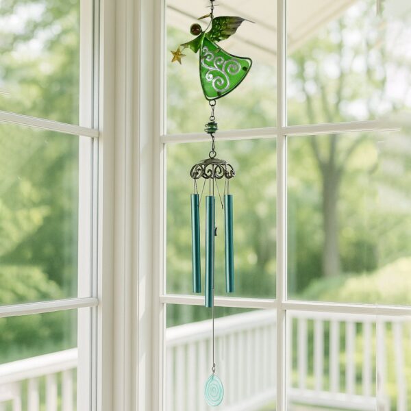 Decoration Wind Chimes Outdoor Hanging Dragonfly Wind Chime (1 Pc) - Front View by Nari Haat, Indian ethnic wear, wom...