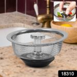 Stainless Steel Sink Strainer Basket Strainer Kitchen Sink Strainer (1 Pc) - With Dupatta by Nari Haat, Indian ethnic...