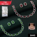 Diamond Necklace and Earrings Set (1 Set / Mix Color) - With Dupatta by Nari Haat, Indian ethnic wear, women clothing...