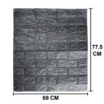 Wall 3D Ceiling Wallpaper Tiles Panel Vinyl Stickers Self-Adhesive for Home (Black) - Sleeve Design by Nari Haat, Ind...