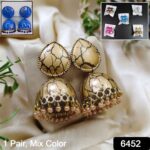 Jhumka Earrings / Buti for Women & Girls (1 Pair / Mix Color & Design) - With Dupatta by Nari Haat, Indian ethnic wea...
