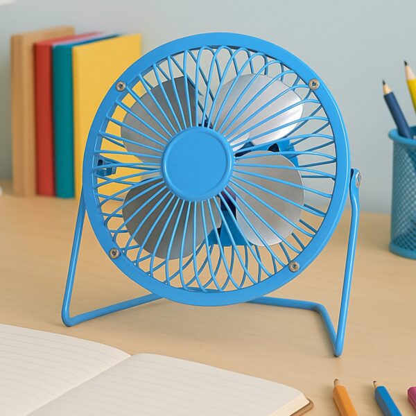 USB Table Desk Personal Metal Electronic Fan, Suitable For Office, School Use (1 Pc) - Front View by Nari Haat, India...
