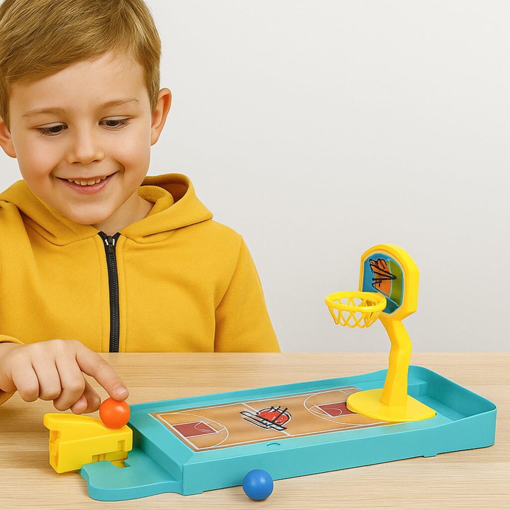 Mini Tabletop Finger Basketball and Bowling Game