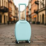 17849 Suitcase For Kids, Girls Green Small Cabin Hard Cover Holiday Carry On Trolley with Extendable Handle, Childre...