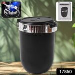 Portable Car Ashtray with Lid and Blue LED Light (1 Pc) - With Dupatta by Nari Haat, Indian ethnic wear, women clothi...