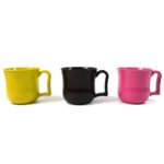 Premium Plastic Coffee / Tea Cups / Mug with Handle (1 Pc / Loose / Mix Color) - Sleeve Design by Nari Haat, Indian e...