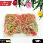 Strong & Reusable Rubber Bands – Multicolor for Office, Home & School Use - With Dupatta by Nari Haat, Indian ethni...