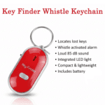 Key Finder Anti Key Lost Key Chain Whistle Induction (1 Pc) - Back View by Nari Haat, Indian ethnic wear, women cloth...
