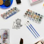 Paint by Number Kits 2 Set 21 Number Color, 6 paint brushes (2 Set) - Front View by Nari Haat, Indian ethnic wear, wo...