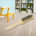 Wooden Handle Steel Wire Brush (1 Pc) - Back View by Nari Haat, Indian ethnic wear, women clothing, designer suit