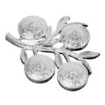 Tree Shape 4 Compartment Mukhwas Dani Serving Tray For Home & Kitchen Use - Sleeve Design by Nari Haat, Indian ethnic...