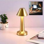 LED Lamp with Touch Control | Decorative Desk Lamp, Portable Metal LED Table Lamp, USB Rechargeable, 3 Color, 3 Level...