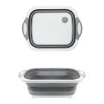 Chopping Board, Dish Rack, Washing Bowl & Draining Basket, 3in1 Multi-Function - Closeup Embroidery by Nari Haat, Ind...