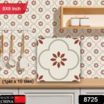 Peel and Stick Floor Tiles Kitchen / Bathroom Backsplash Sticker Detachable Waterproof DIY Tile Stickers for Wall Dec...