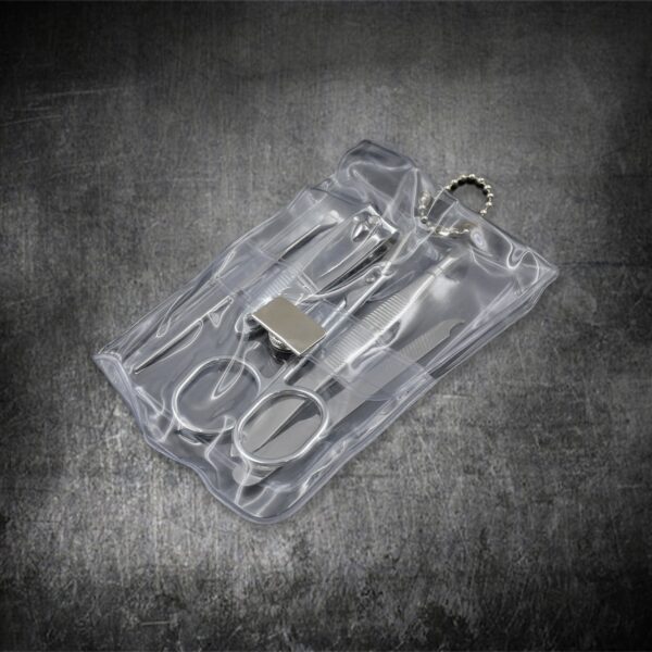 Professional 5-Piece Stainless Steel Nail Clippers Kit – Travel & Home - Front View by Nari Haat, Indian ethnic wea...