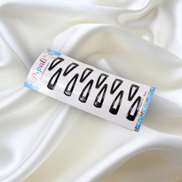 Metal Tik Tak Hair Clips (12 Pcs Set), Hair accessories - Front View by Nari Haat, Indian ethnic wear, women clothing...