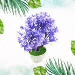 Artificial Flower Plant with Cute Pot – Perfect for Home & Office Decor (1 Pc) - Back View by Nari Haat, Indian eth...