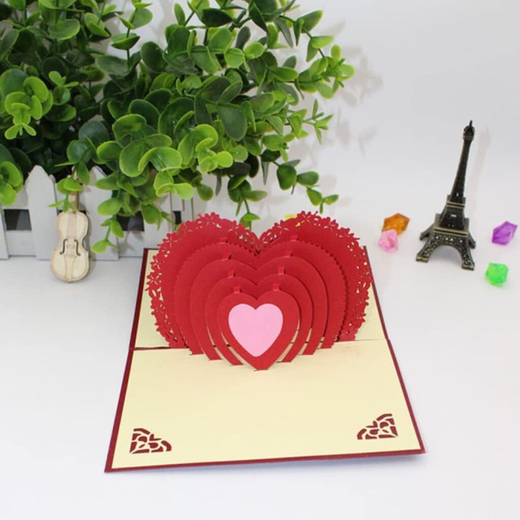 3D -Up Greeting Card (1 Pc): Birthday, Love, Christmas - Front View by Nari Haat, Indian ethnic wear, women clothing,...