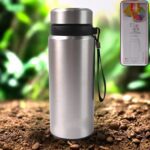 Double-Wall Stainless Steel Vacuum Insulated Bottle (1000ml Approx) - Front View by Nari Haat, Indian ethnic wear, wo...