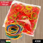 Multicolor Rubber Bands (Elastic & Reusable, Office & Home), Hair accessories - With Dupatta by Nari Haat, Indian eth...