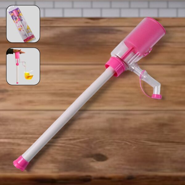 Hand Press Oil Extractor| Plastic Push Oil Pump for Removal of Oil and Liquids - Front View by Nari Haat, Indian ethn...