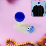 Cartoon Colorful Hooks Simple Ball Shape Hook Self-adhesive (1 Pc) - Front View by Nari Haat, Indian ethnic wear, wom...