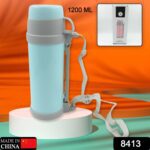 Stainless Steel Vacuum Bottle – 1200 ML Double-Wall Insulated Travel Bottle - With Dupatta by Nari Haat, Indian eth...
