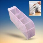 Plastic 4 Compartment Office Desktop Storage Box, Stationary Organizer For School - Closeup Embroidery by Nari Haat, ...