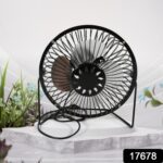 USB Table Desk Personal Metal Electronic Fan, Compatible with Computers, Laptops, Student Dormitory, Suitable For Off...